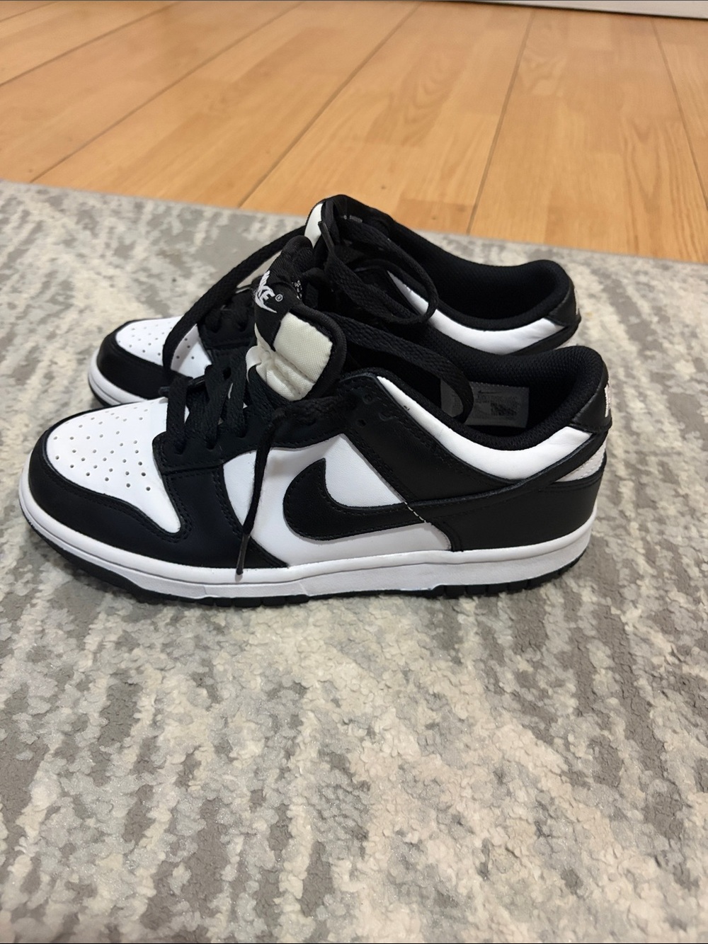 Nike Kids Black and White Low-Top Sneakers